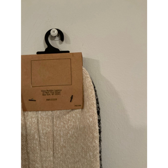 Steve Madden Boot Sock Package of 2…Black/Tan Size Woman’s 5-10 - Picture 4 of 4